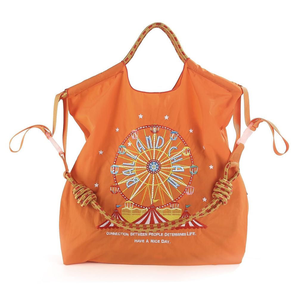 Embroidery Ferris Wheel Nylon Tote Bag, Handbags Large Capacity ;)